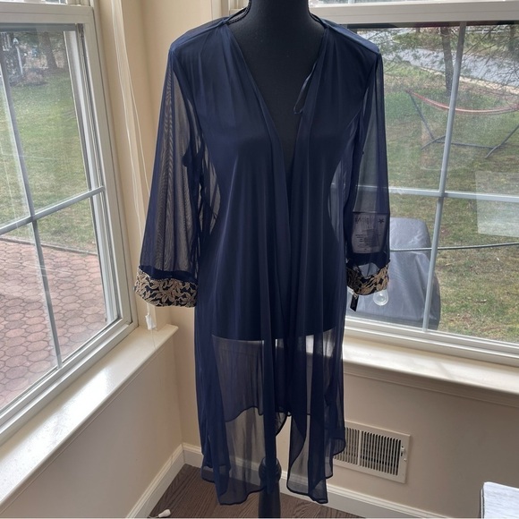 R&M Richards Navy Cover up Dressy Size 16 - Picture 1 of 7